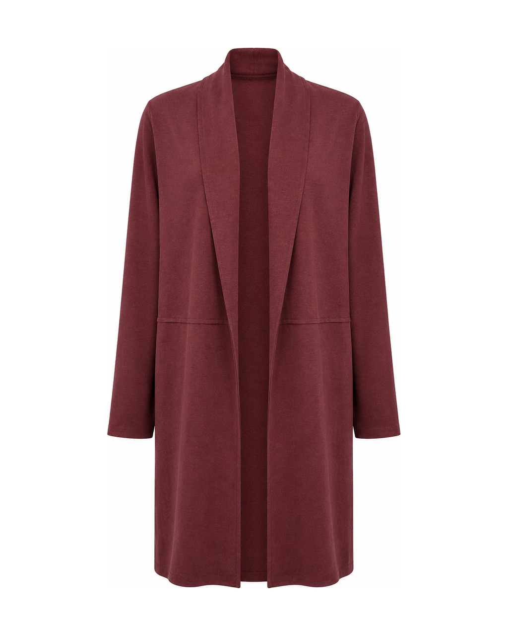 Langer Cardigan mit Schalkragen